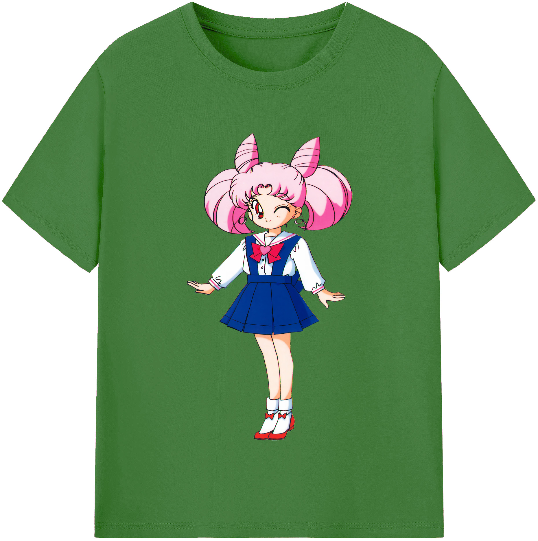 （画像用） 美少女戦士セーラームーン ちびうさ Sailor Moon Chibiusa Tsukino Usagi Small Lady Serenity レディースカジュアルプリントTシャツ（綿100％）